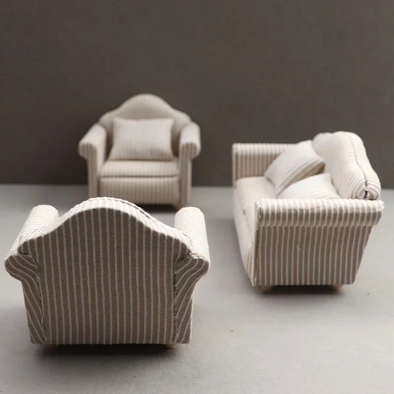 1: 12 Mini Furniture Sofa DIY Decoration Doll House Mini Furniture