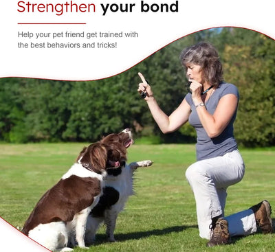 - Pet Training Clicker, Whistle -Training Behaviour Aids Accessories for Puppies with Lanyard - Barking Control Device - Long Range Adjustable Frequency - Pack of 3 - Black