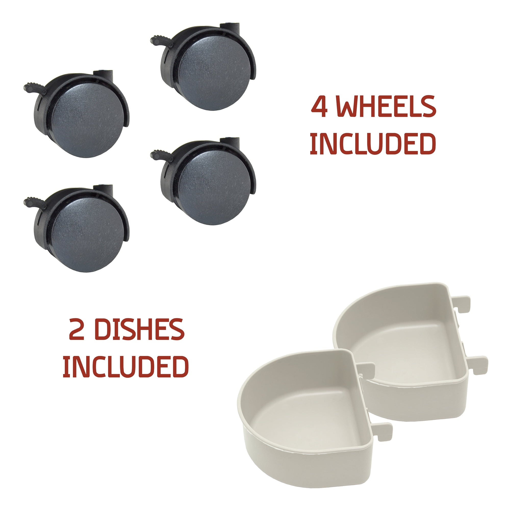 Airline Approved Plastic Dog Kennel with Wheels, Large