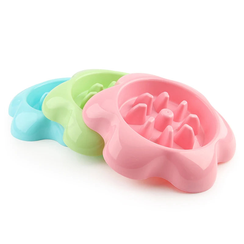 Heart Dog Bowl Anti Choke Dog Feeding Food Bowls