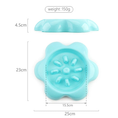 Heart Dog Bowl Anti Choke Dog Feeding Food Bowls