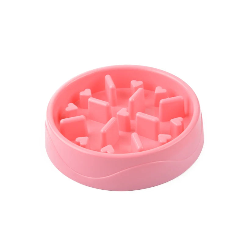 Heart Dog Bowl Anti Choke Dog Feeding Food Bowls