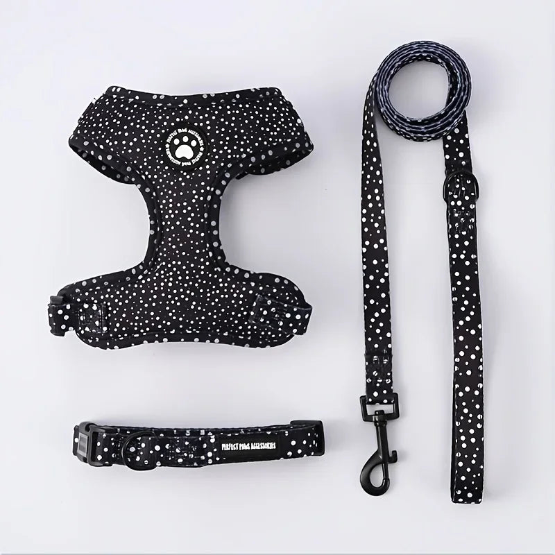 Dog Harness and Leash Set-Includes dog collar and leash