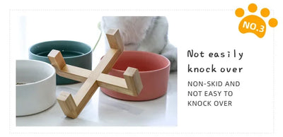 Ceramic Dog Feeding Bowl Pet Feeder Goods For Cats