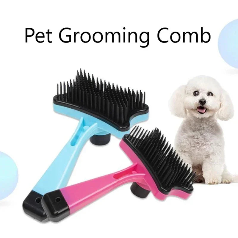 Dog Brush Cat Grooming Brush Self Cleaning Static