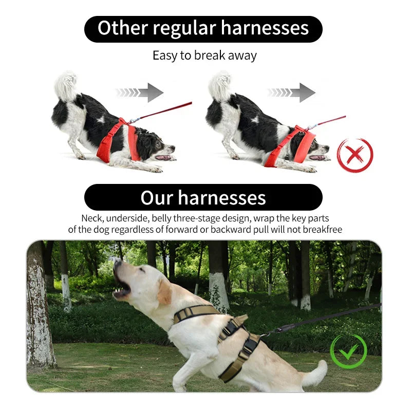 Dog Harness Outdoor Sports Harness Adjustable Anti-Breakaway