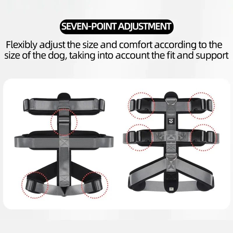 Dog Harness Outdoor Sports Harness Adjustable Anti-Breakaway