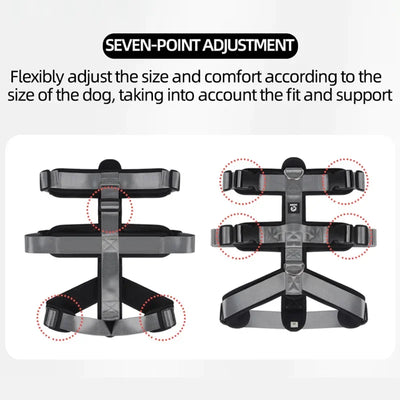 Dog Harness Outdoor Sports Harness Adjustable Anti-Breakaway