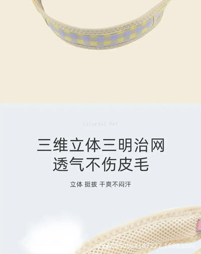 Dog Collars Harness with Leash Set Breathable Puppy Vest Chest Strap