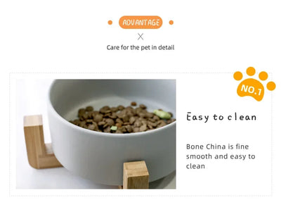 Ceramic Dog Feeding Bowl Pet Feeder Goods For Cats