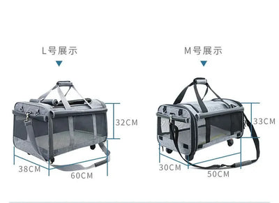 Portable Airline-Approved Dog and Cat Carrier Bag Soft Sided Puppy Travel Bag for Hiking for Small Animals Pet Carriers