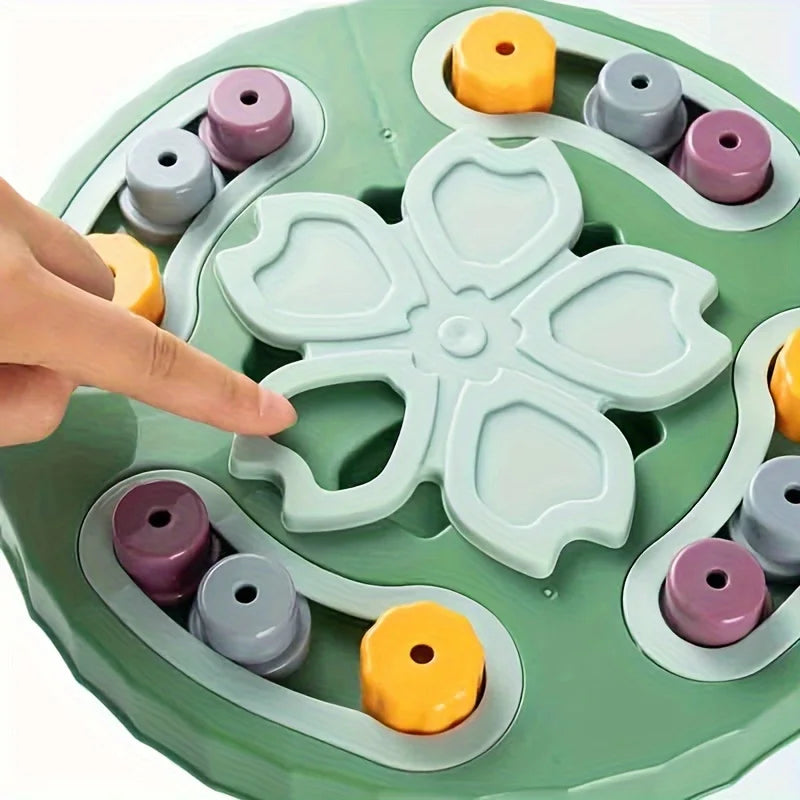 Cat and Dog Feeding Toys, Brain Boosting Puzzle Bowl with Snack Dispenser