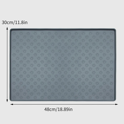 1PC Pet Silicone Eating Mat Paw Print Modeling Leak-Proof
