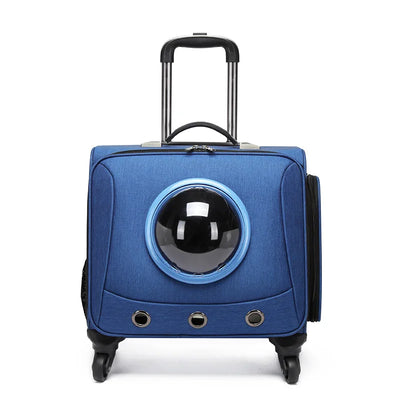 Outdoor Pet Travel Trolley Carrier Dog Trip Walking Carrier Waterpoof Large Space Cat Bag