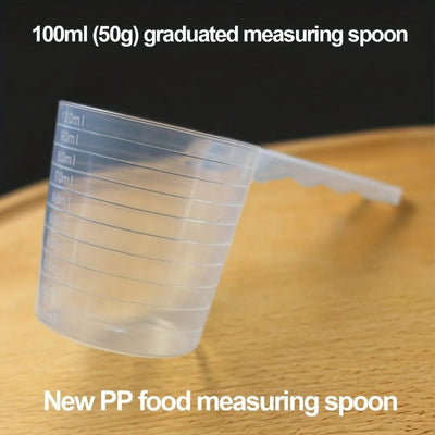 Transparent Pet Measuring Spoon With Scale Plastic Dog Feeding Shovel Pet Tableware