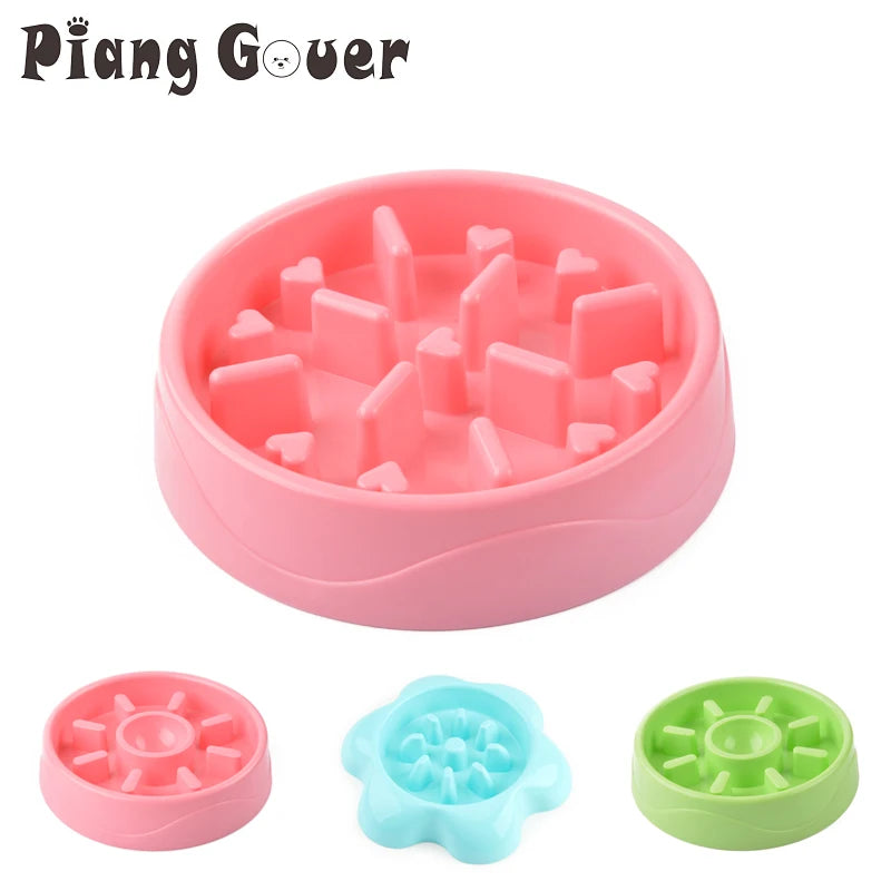 Heart Dog Bowl Anti Choke Dog Feeding Food Bowls