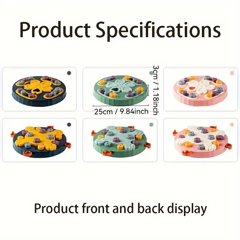 Cat and Dog Feeding Toys, Brain Boosting Puzzle Bowl with Snack Dispenser