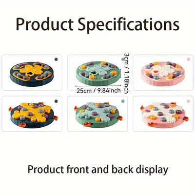 Cat and Dog Feeding Toys, Brain Boosting Puzzle Bowl with Snack Dispenser