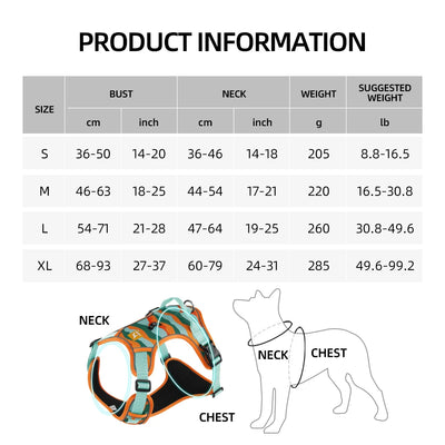 Medium Large Dog Harnesses Collar Labrador Army Reflective