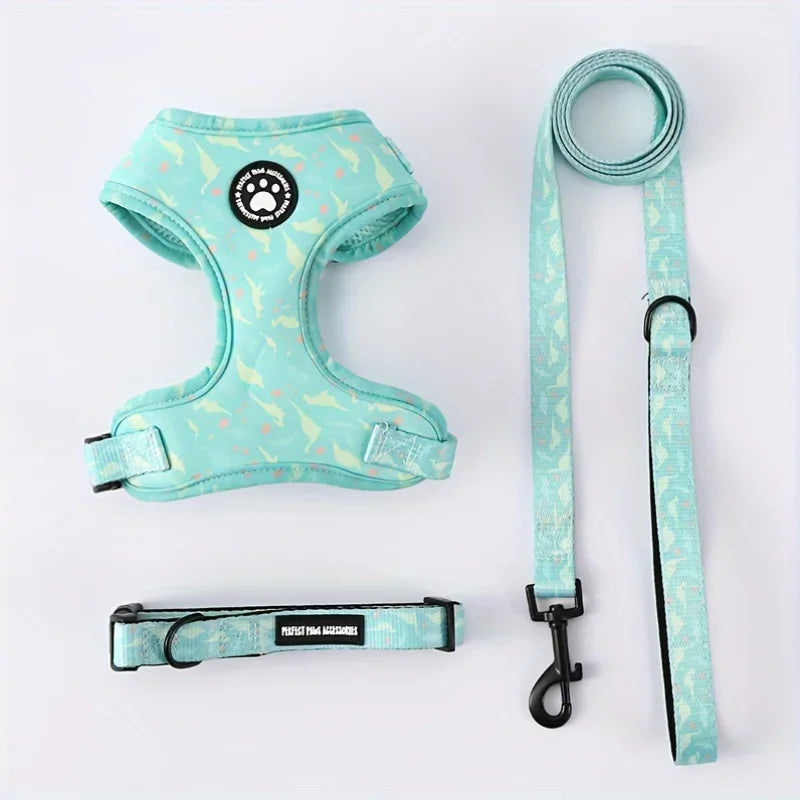 Dog Harness and Leash Set-Includes dog collar and leash