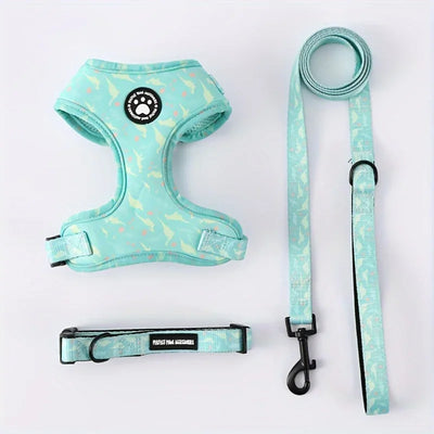 Dog Harness and Leash Set-Includes dog collar and leash