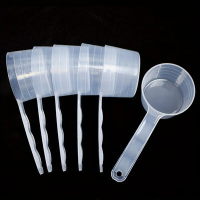 Transparent Pet Measuring Spoon With Scale Plastic Dog Feeding Shovel Pet Tableware