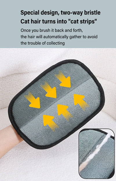 Pet Grooming Gloves Static Dedusting Brush Pet Hair Remover