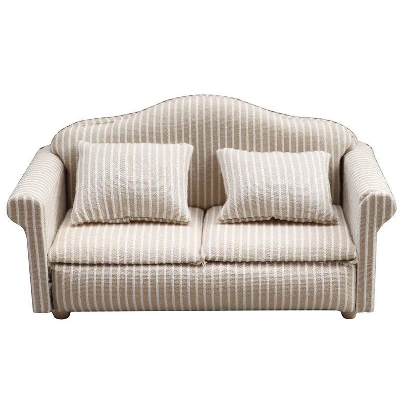 1: 12 Mini Furniture Sofa DIY Decoration Doll House Mini Furniture