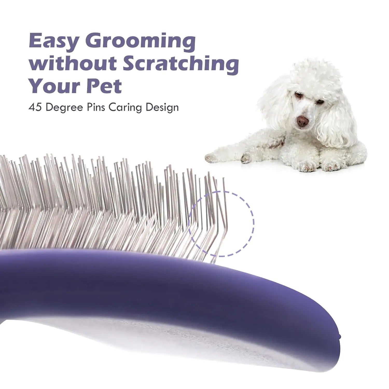 Dog Brush for Poodles Grooming Brush for Dematting Detangle