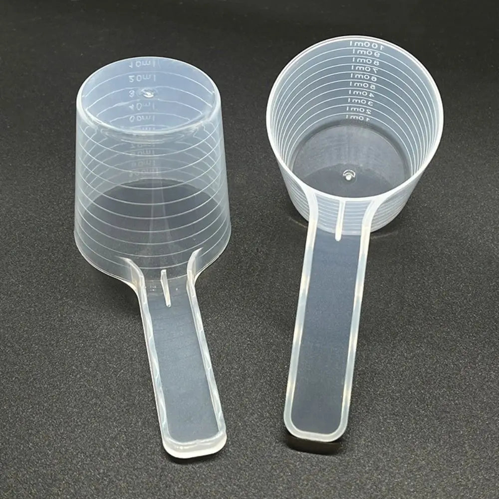 Transparent Pet Measuring Spoon With Scale, Plastic Dog Feeding