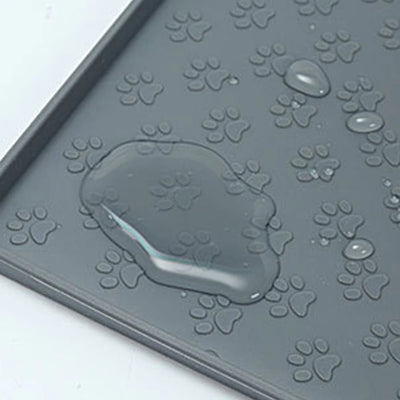 1PC Pet Silicone Eating Mat Paw Print Modeling Leak-Proof