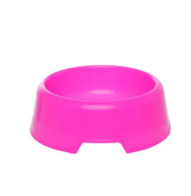Practical New Colorful Pet Bowl Dog Cat Puppy Plastic Round Bowl Travel Feeding Food Water Bowl Dish Dog Food Bowls Pet Products