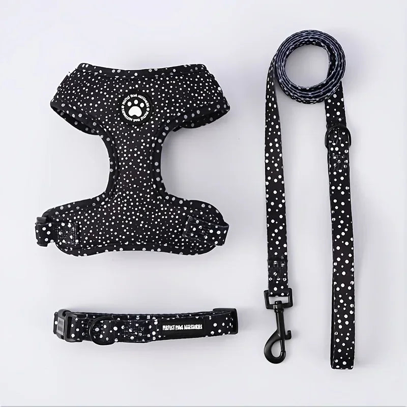 Dog Harness and Leash Set-Includes dog collar and leash