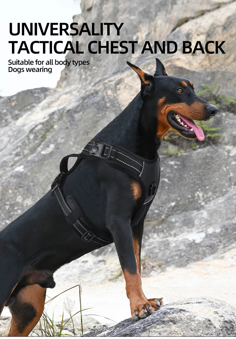 Dog Harness,No Pull Harness,Reflective No-Choke Pet PU Vest