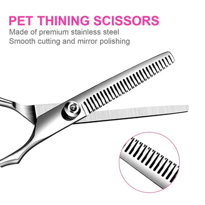 Dog Grooming Scissors Set With Safety Round Tips