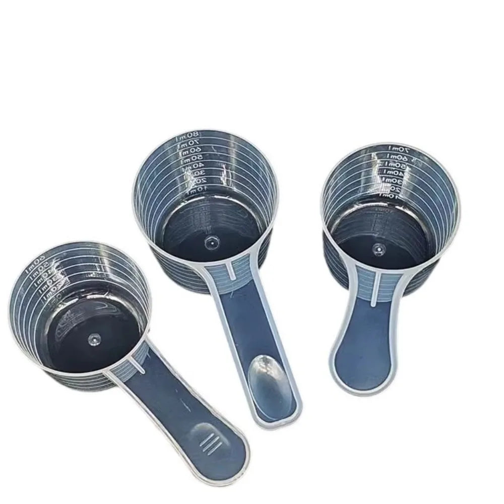 Transparent Pet Measuring Spoon With Scale Plastic Dog Feeding Shovel Pet Tableware