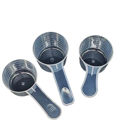 Transparent Pet Measuring Spoon With Scale Plastic Dog Feeding Shovel Pet Tableware