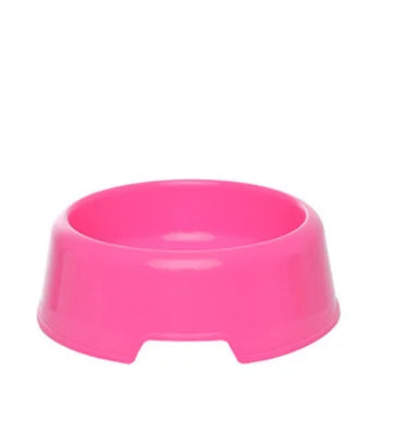 Practical New Colorful Pet Bowl Dog Cat Puppy Plastic Round Bowl Travel Feeding Food Water Bowl Dish Dog Food Bowls Pet Products