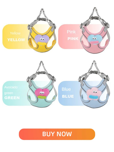 Dog Collars Harness with Leash Set Breathable Puppy Vest Chest Strap