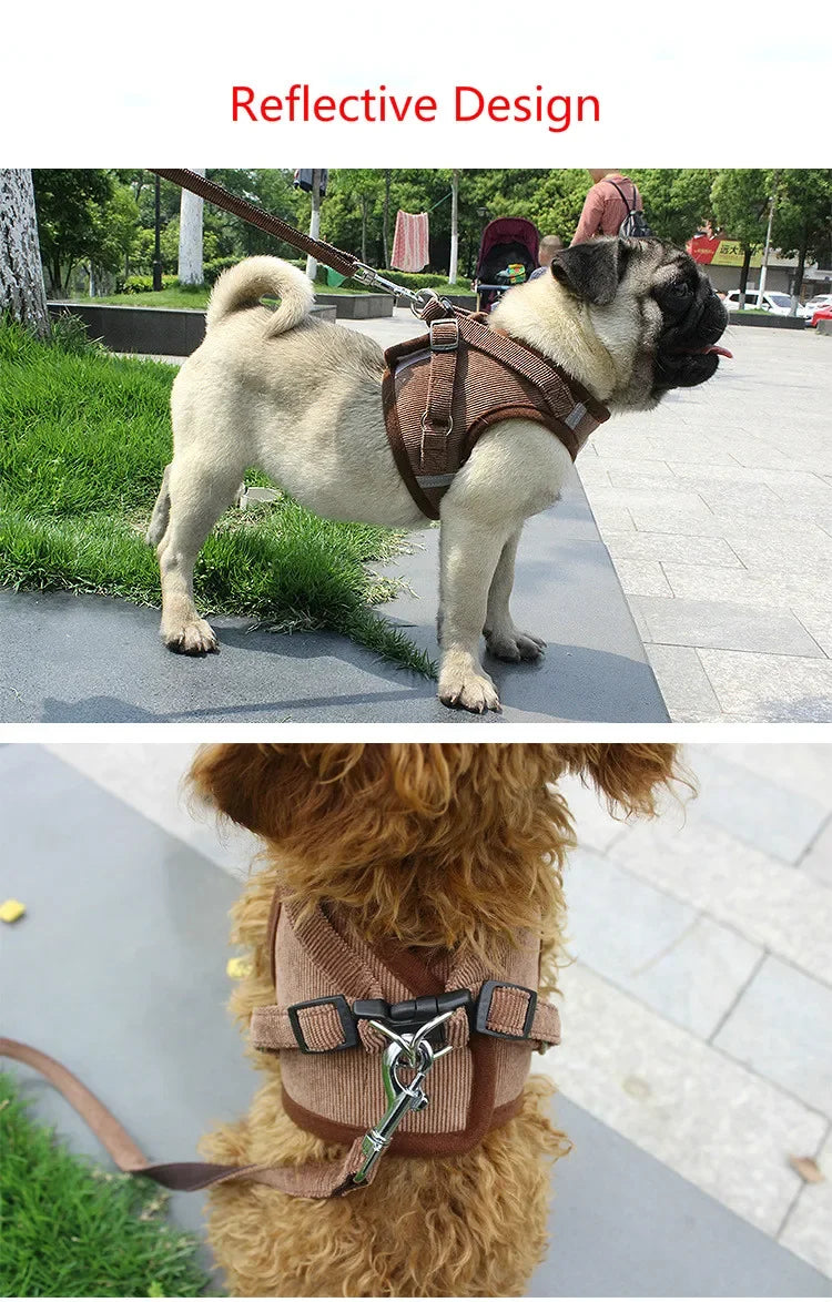 Dog Harness Leash Adjustable Vest Walking Soft Breathable Collar