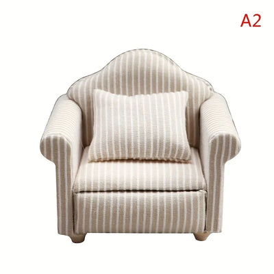 1: 12 Mini Furniture Sofa DIY Decoration Doll House Mini Furniture