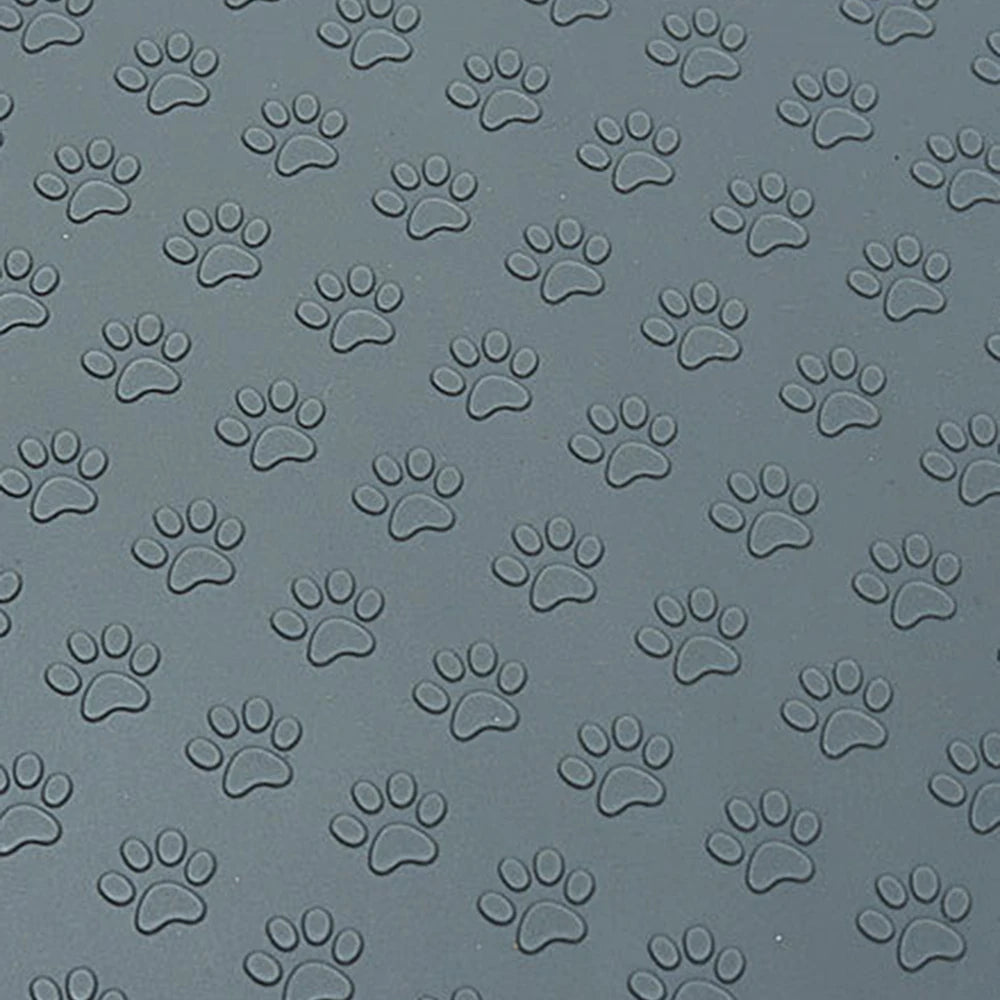 1PC Pet Silicone Eating Mat Paw Print Modeling Leak-Proof