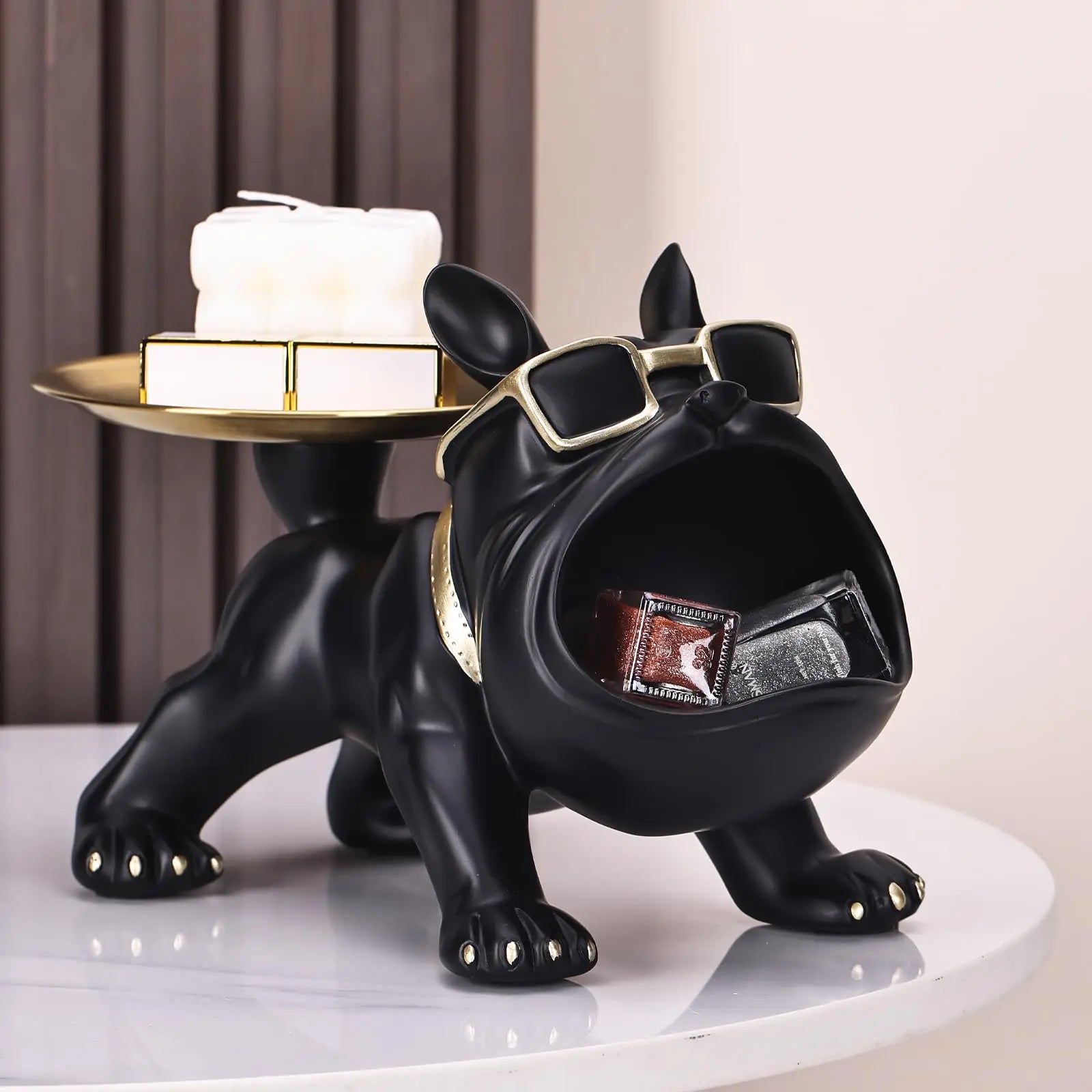 30cm Bulldog Figurine Dog Statue Resin Craft Home Decor