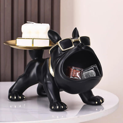 30cm Bulldog Figurine Dog Statue Resin Craft Home Decor