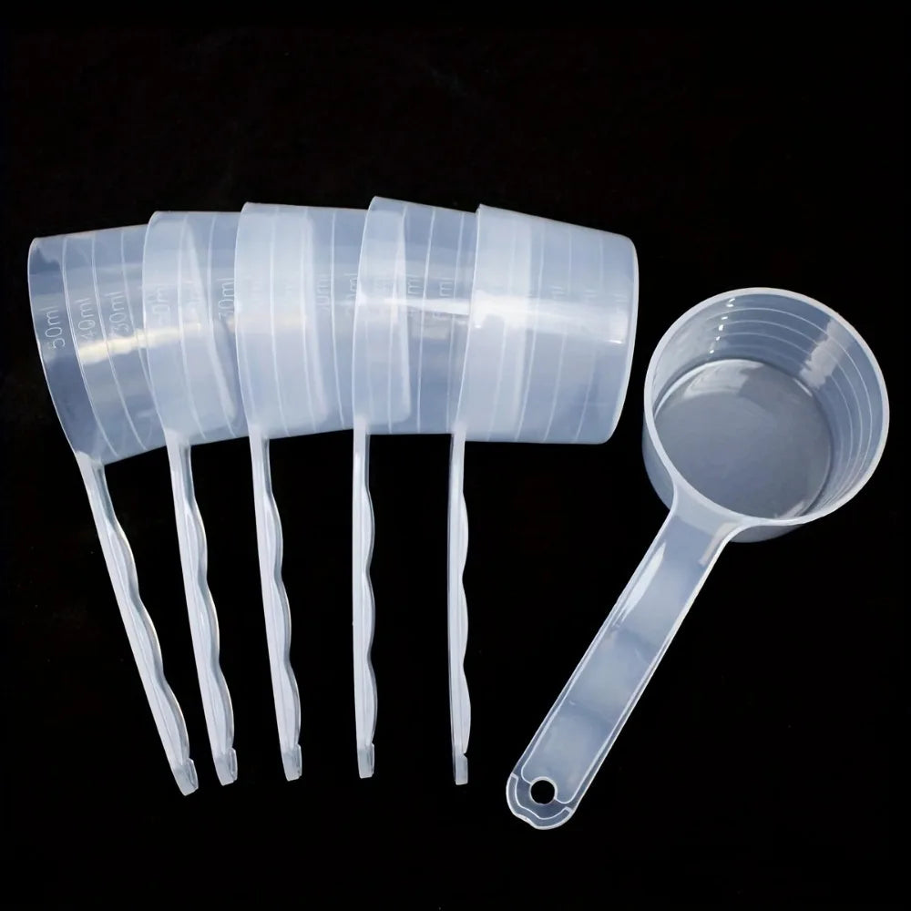 Transparent Pet Measuring Spoon With Scale Plastic Dog Feeding Shovel Pet Tableware