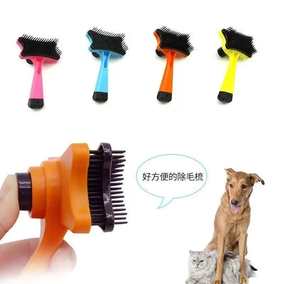Dog Brush Cat Grooming Brush Self Cleaning Static
