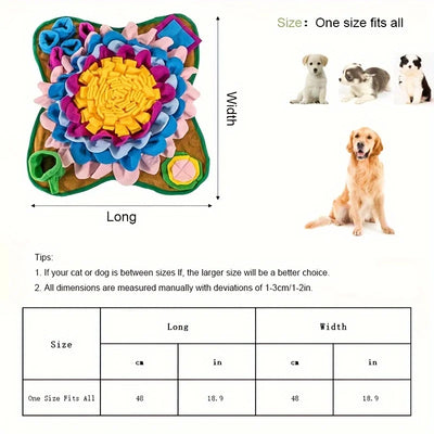 Pet Sniffing Training Mat Dogs Cats Educational Stress Relief Bite Resistant