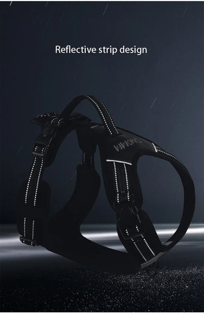 Dog Harness,No Pull Harness,Reflective No-Choke Pet PU Vest