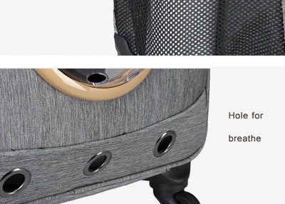 Outdoor Pet Travel Trolley Carrier Dog Trip Walking Carrier Waterpoof Large Space Cat Bag