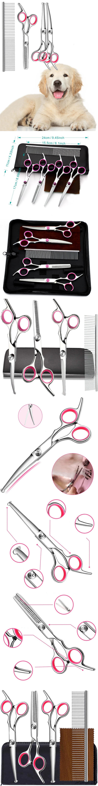 Sharp And Durable Titanium Coated Professional Dog Grooming